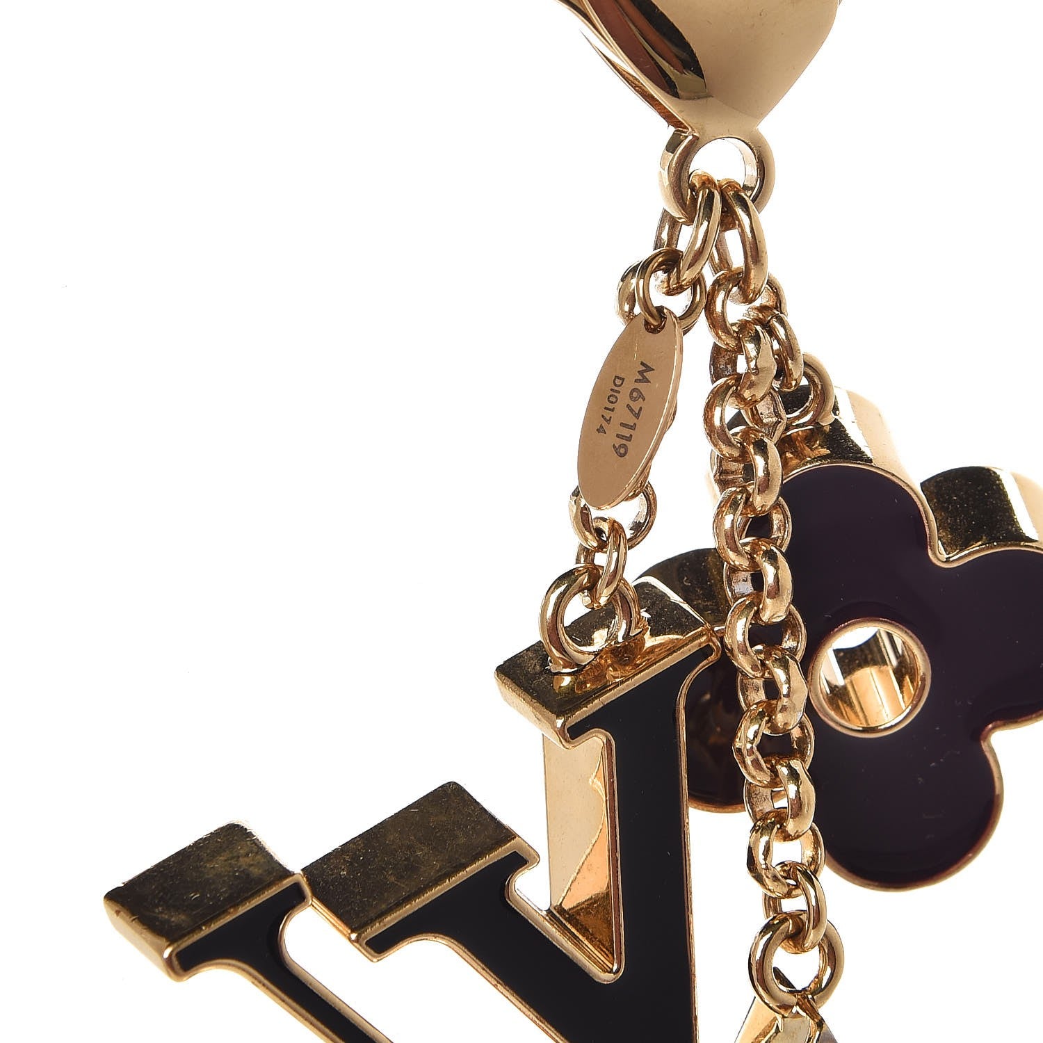 Louis Vuitton Fleur De Monogram Bag Charm Dore 3 of 3