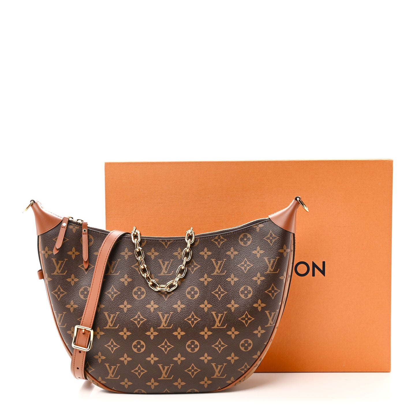 Reverse Monogram Loop Hobo