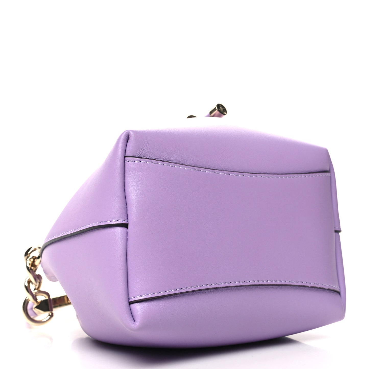 Grainy Goatskin Bon Bon Bucket Bag Wisteria