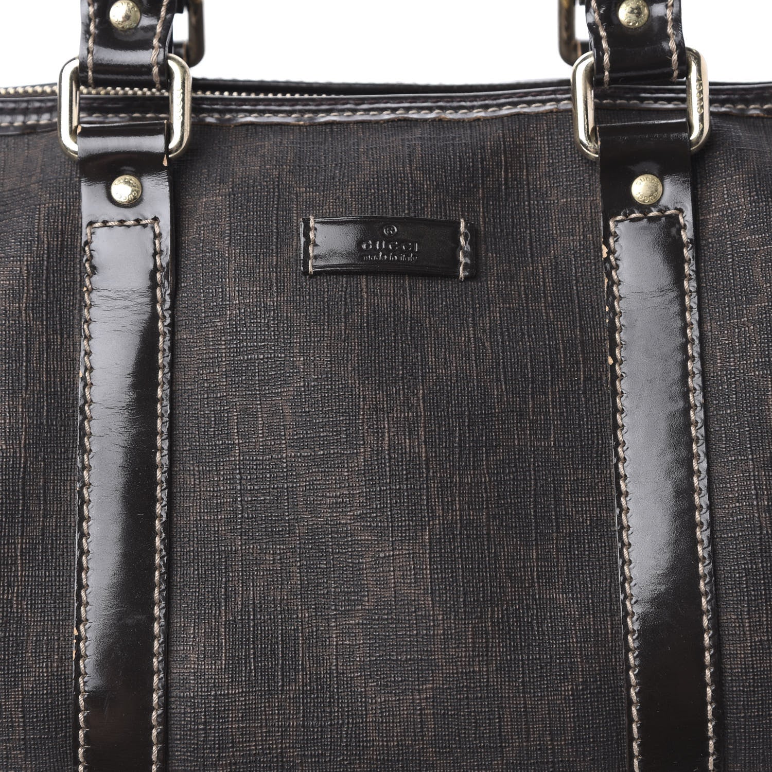Gucci GG Supreme Monogram Medium Boston Dark Brown 10 of 11