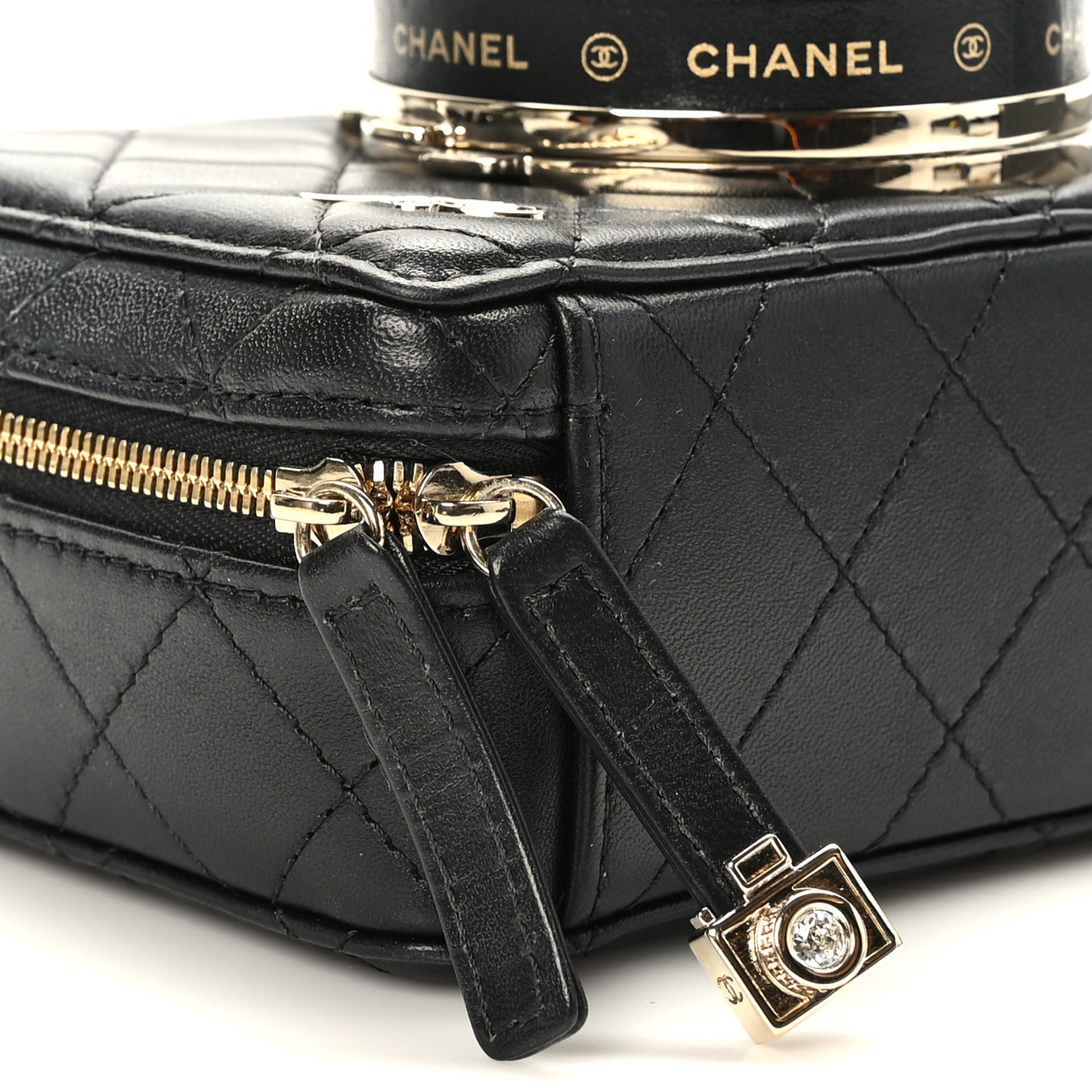 Lambskin Quilted Coco Click Bag Black