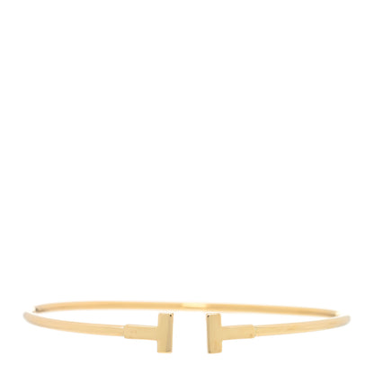Tiffany 18K Yellow Gold Narrow T Wire Bracelet 1 of 4