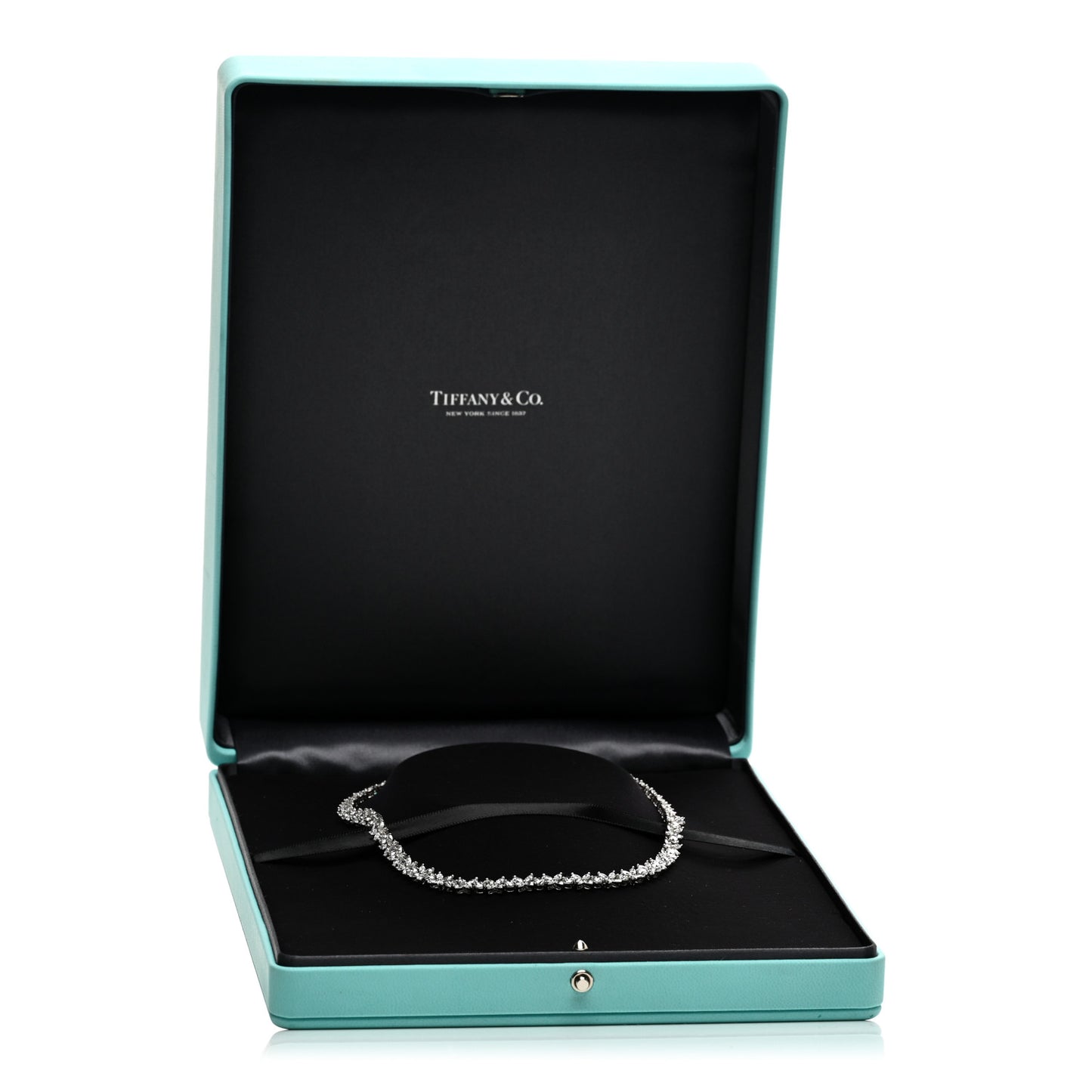 Platinum Diamond Victoria Alternating Graduated Necklace