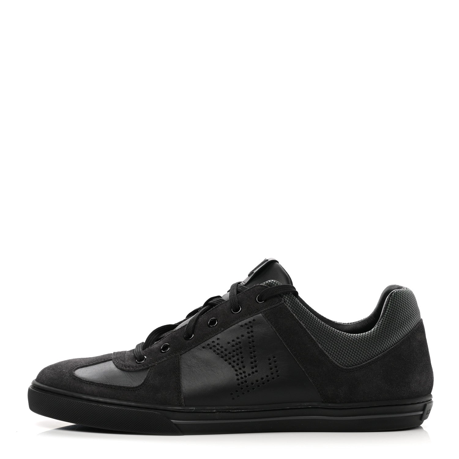 Louis Vuitton Suede Calfskin Dream On Low Top Sneakers 9 Black Green 1 of 12