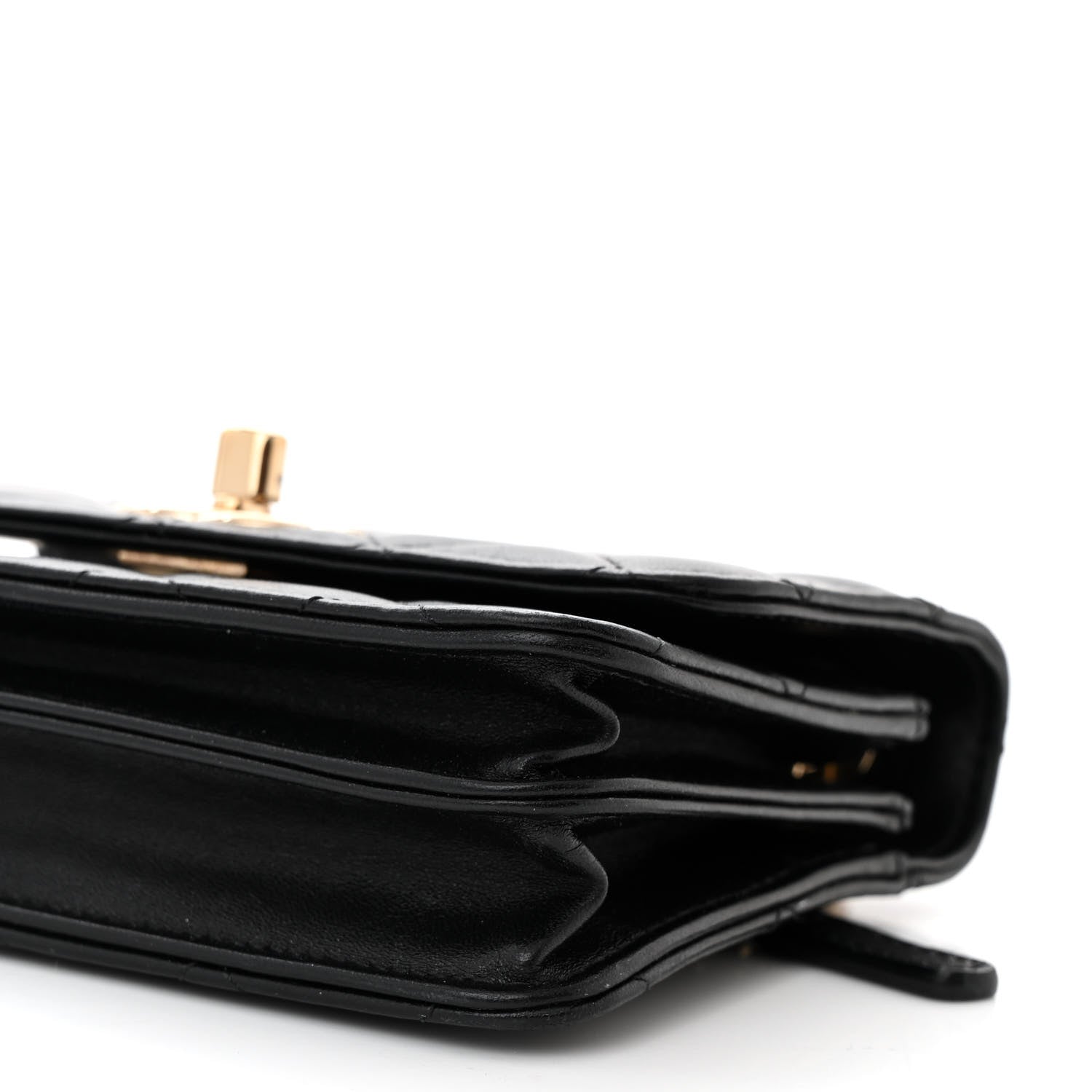 Chanel Lambskin Quilted Mini Trendy CC Wallet On Chain WOC Black 10 of 11