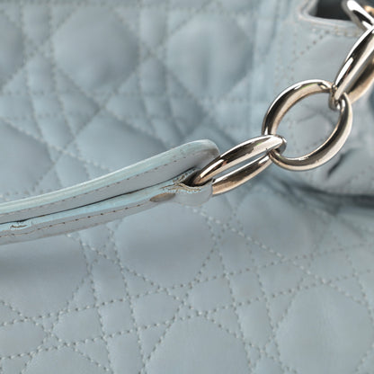 Christian Dior Lambskin Cannage Dior Soft Hobo Light Blue 14 of 15