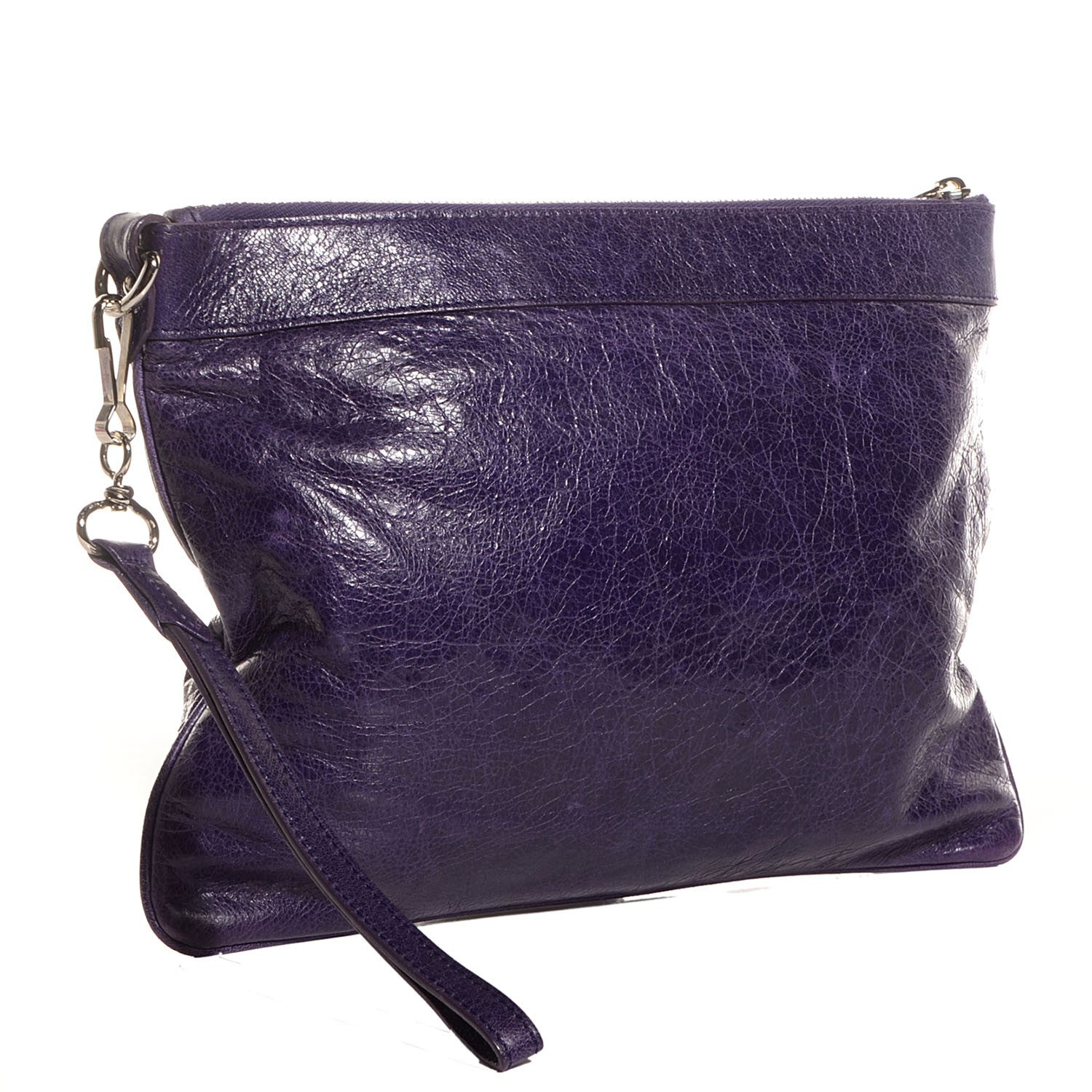 Balenciaga Agneau Giant 21 Silver Hardware Flat Handle Clutch Raisin 3 of 10