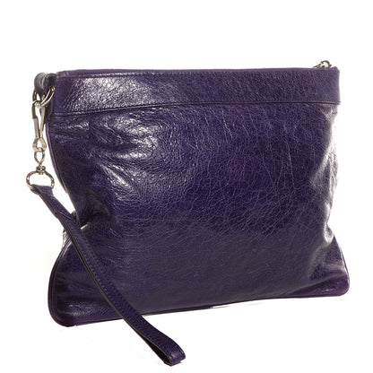 Balenciaga Agneau Giant 21 Silver Hardware Flat Handle Clutch Raisin 3 of 10