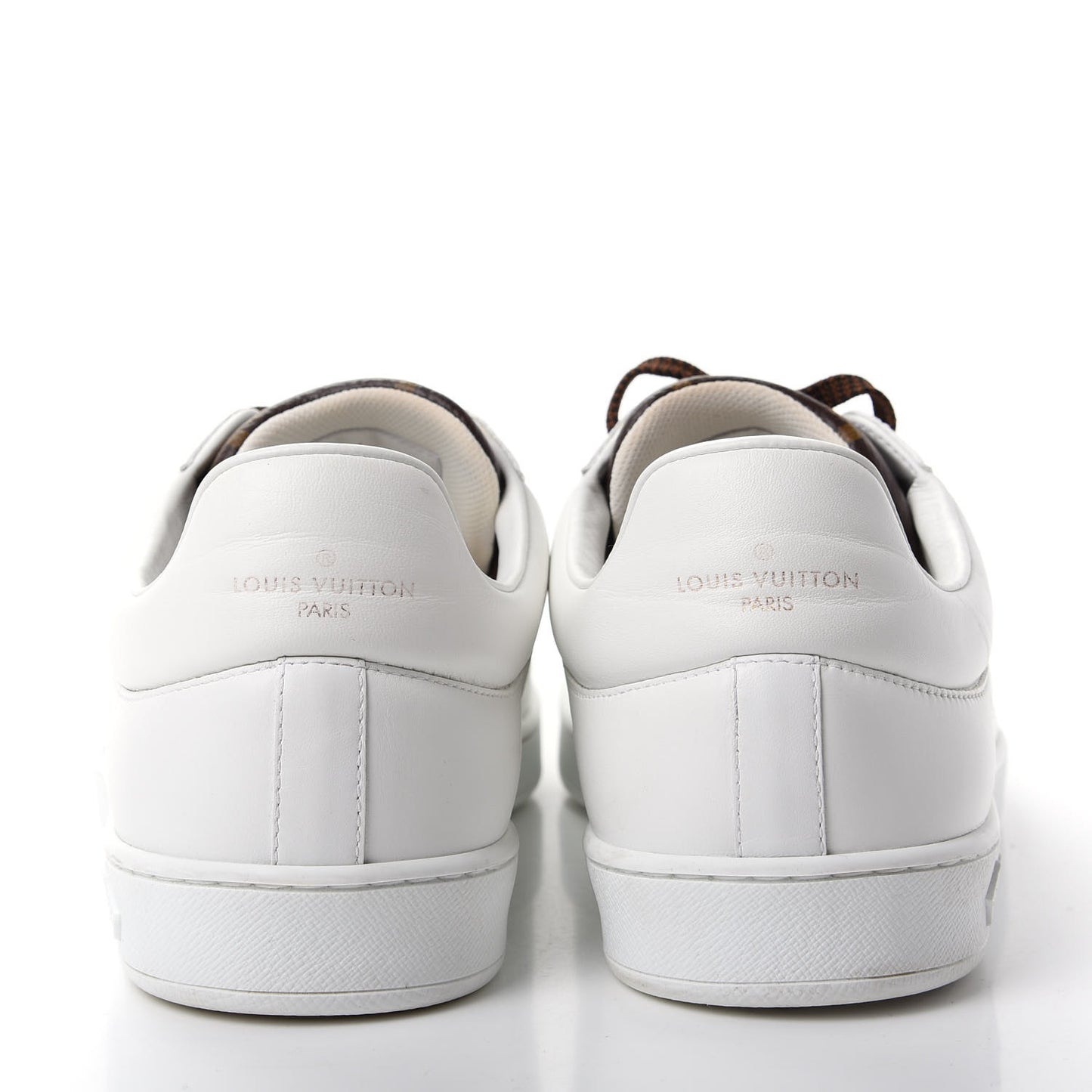 Mens Calfskin Monogram Luxembourg Sneakers 7.5 White