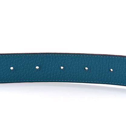 Louis Vuitton Taurillon Calfskin 30mm LV Initiales Reversible Belt 85 34 Black Navy 4 of 6