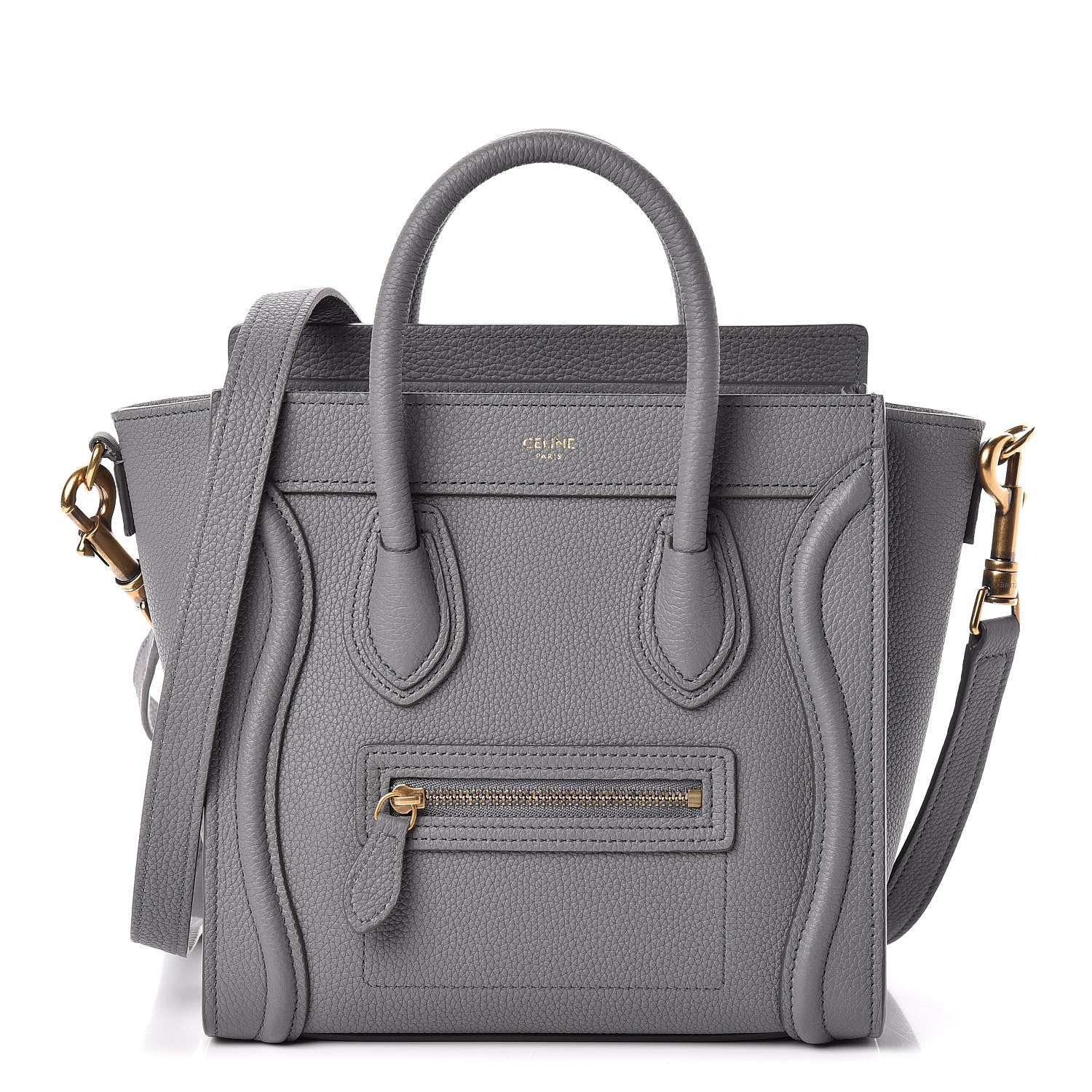 Celine Baby Drummed Calfskin Nano Luggage Kohl 1 of 11