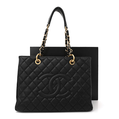 Chanel Caviar Quilted Grand Shopping Tote GST Black 14 of 14