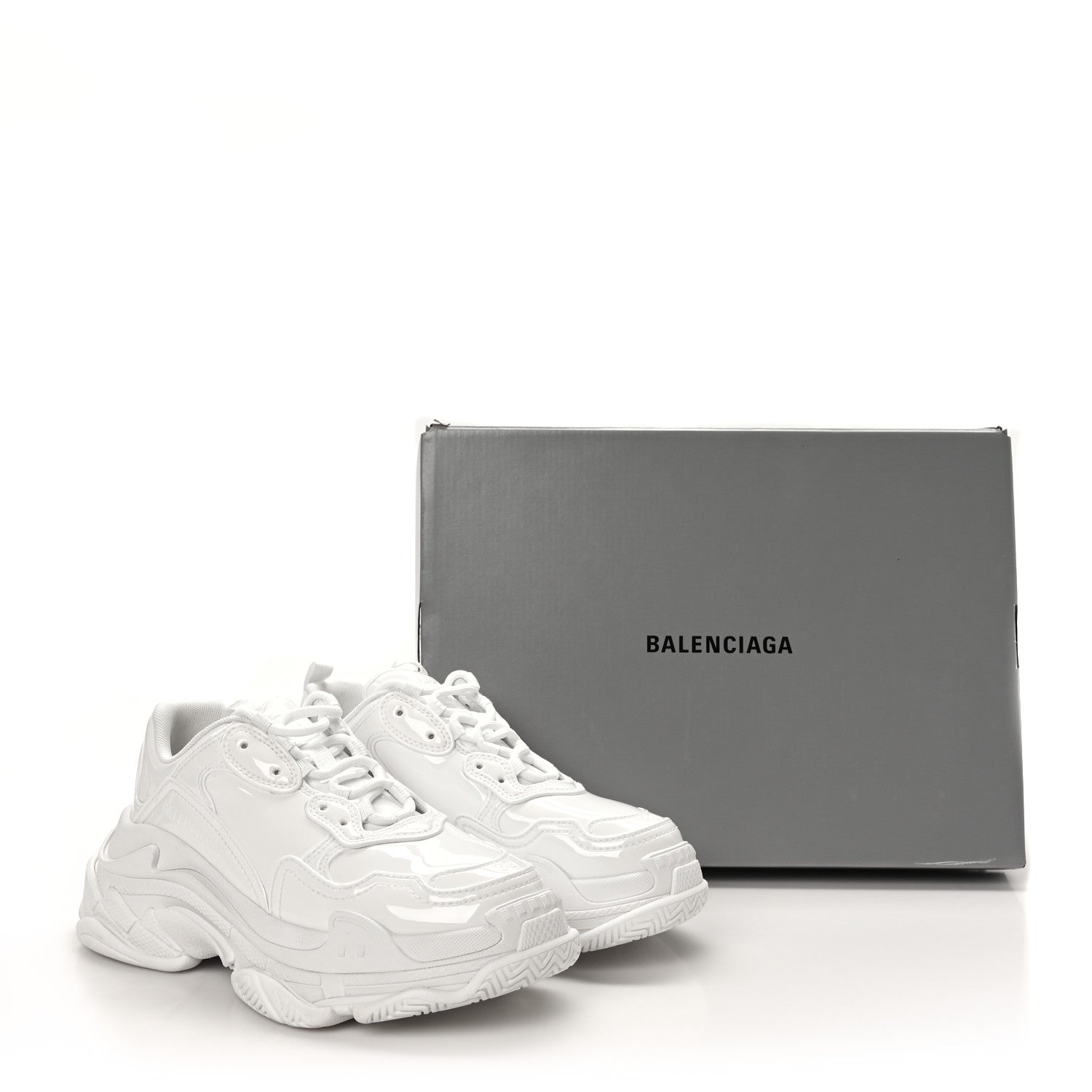 Balenciaga Rubber Monocolor Womens Triple S Sneakers 39 White 8 of 8
