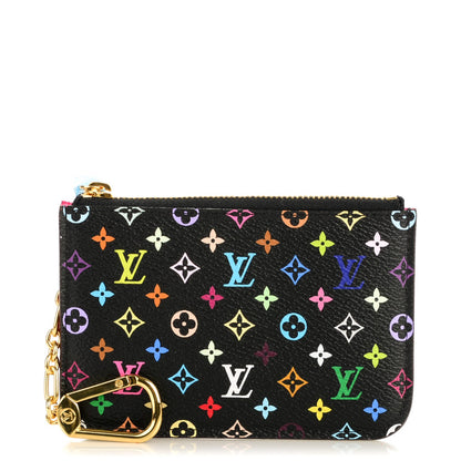 Louis Vuitton Monogram Multicolor Key Pouch Black Grenade 1 of 7