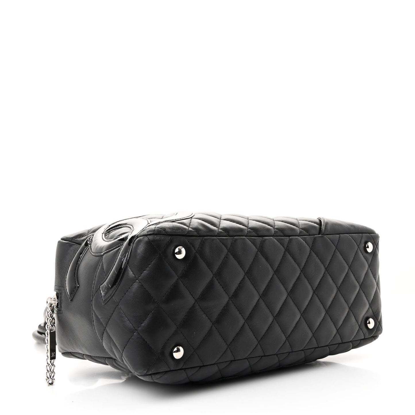 Calfskin Quilted Large Cambon Bowler Black