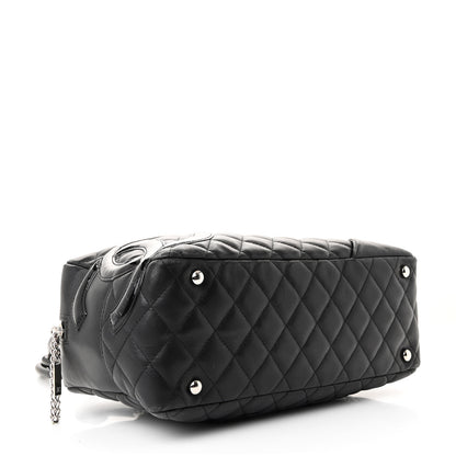 Chanel Calfskin Quilted Large Cambon Bowler Black 4 of 11