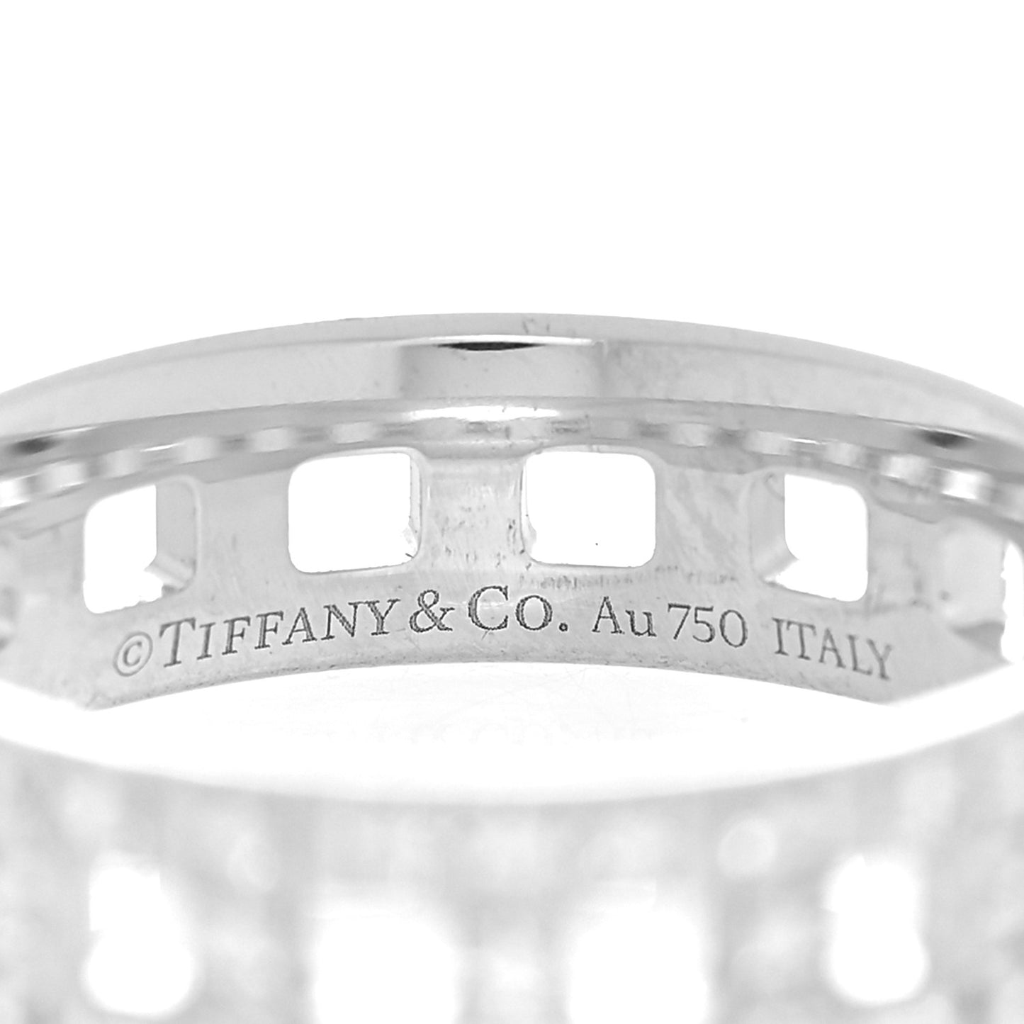 18K White Gold Diamond T True Wide Ring 56 7.5