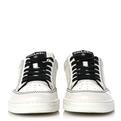 Chanel Calfskin Womens Logo Sneakers 38 White 2 of 9