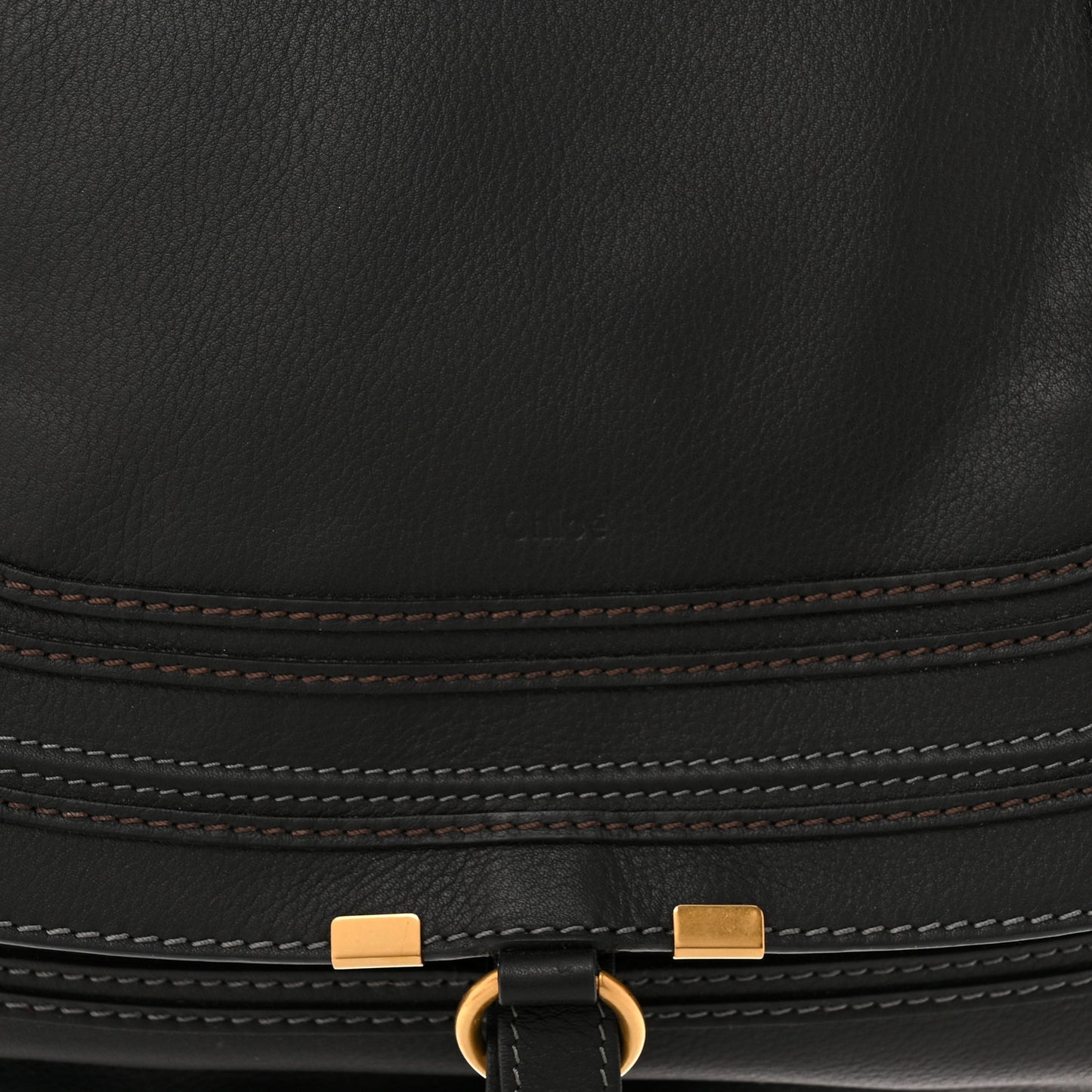Calfskin Large Marcie Satchel Black
