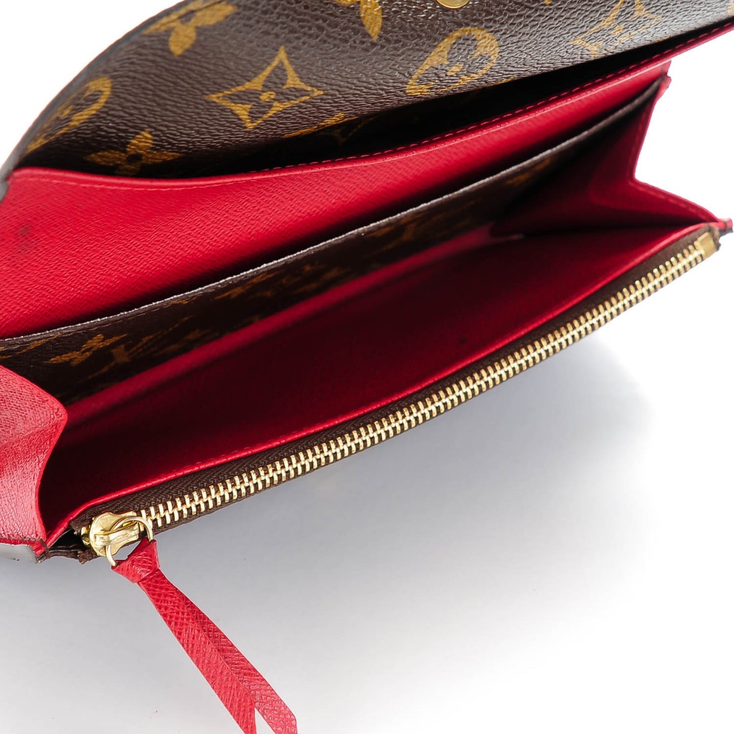 Monogram Emilie Wallet Red