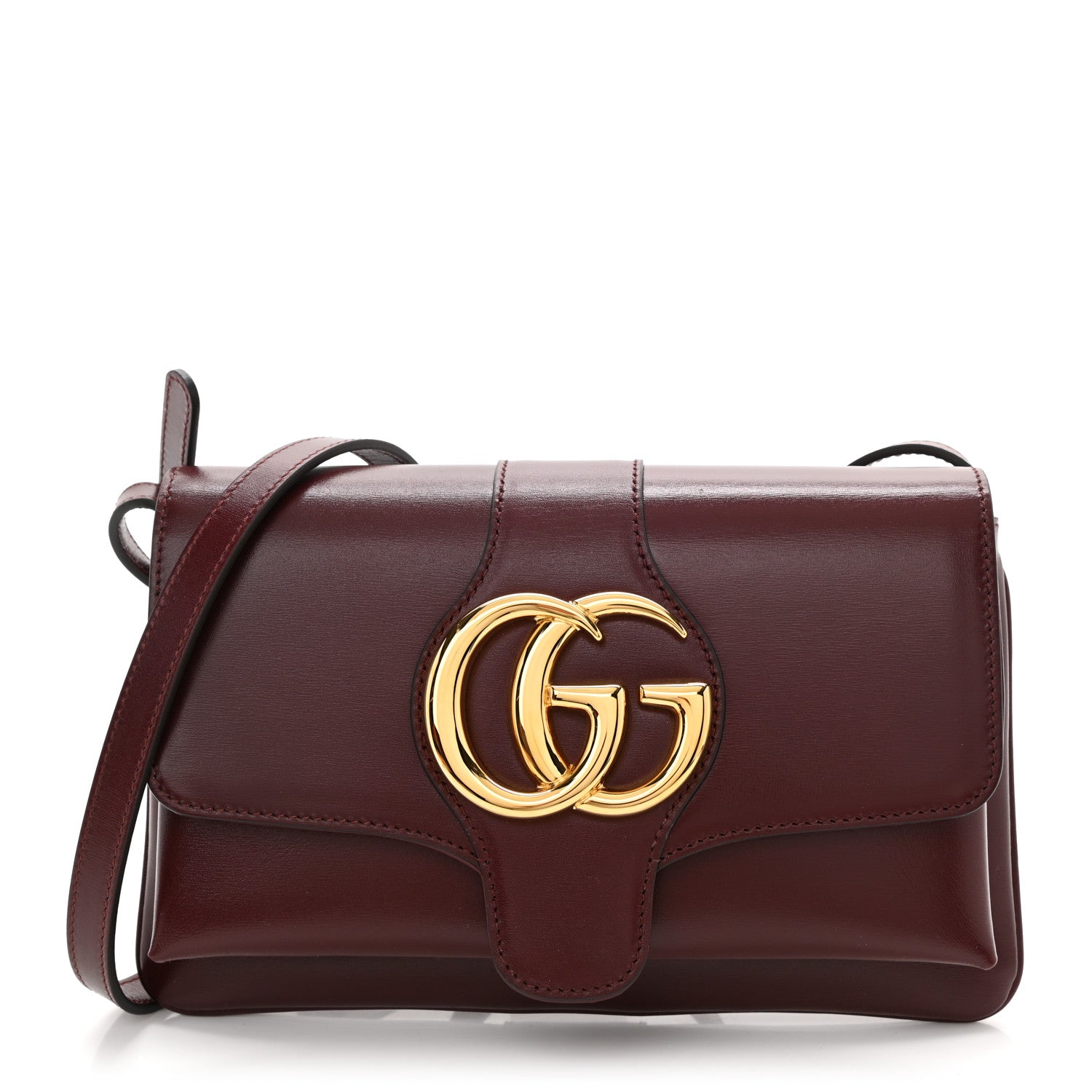 Gucci Vitello Palmellato Lux Small Arli Flap Shoulder Bag Vintage Bordeaux 1 of 8
