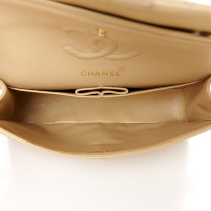 Chanel Lambskin Quilted Medium Double Flap Beige 5 of 14