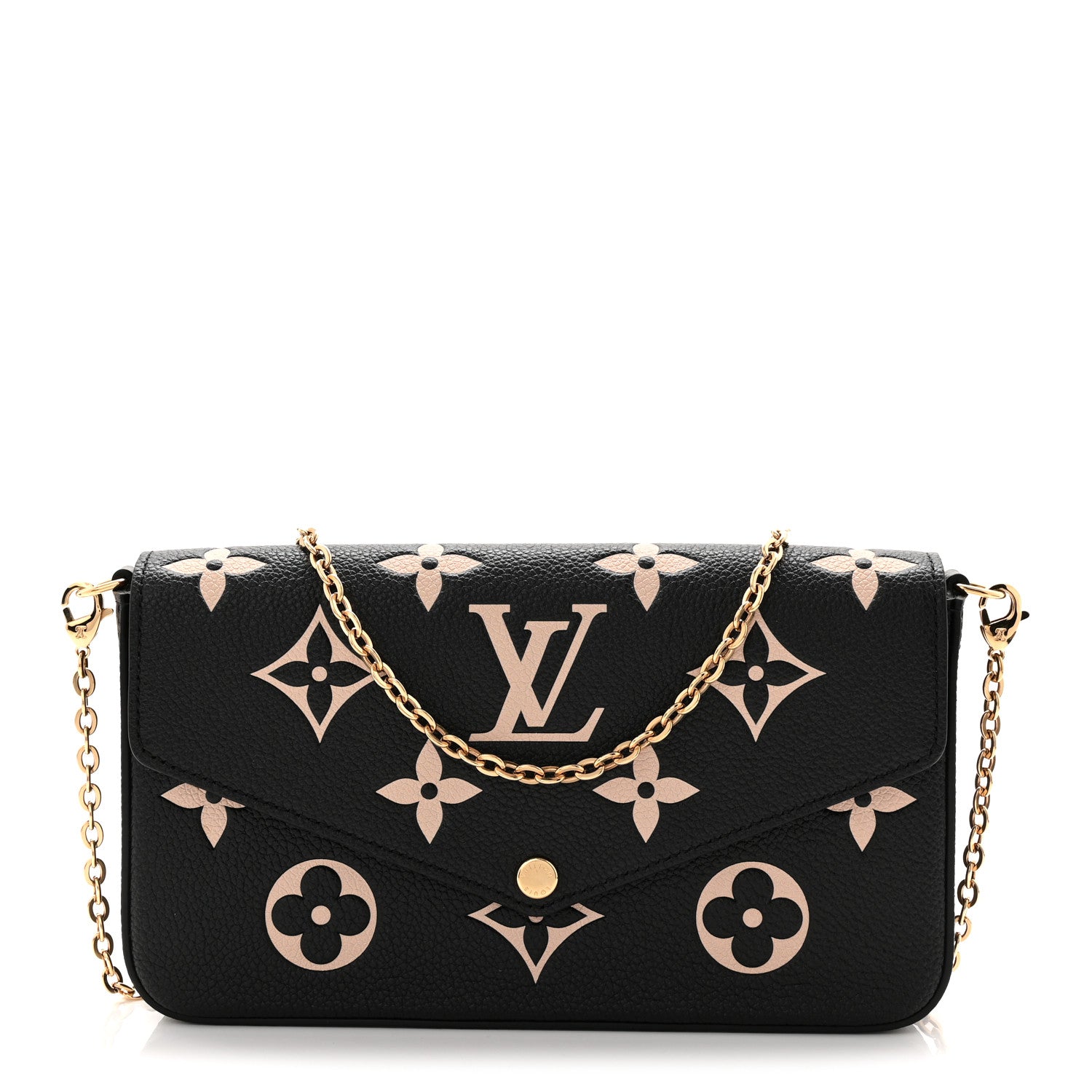 Louis Vuitton Empreinte Monogram Giant Felicie Pochette Black Beige 1 of 11