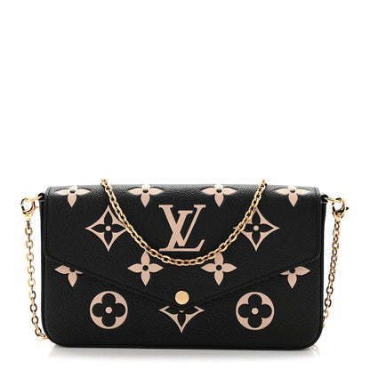 Louis Vuitton Empreinte Monogram Giant Felicie Pochette Black Beige 1 of 11