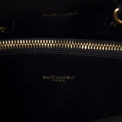 Saint Laurent Calfskin Crocodile Embossed Baby Sac De Jour Black 10 of 11