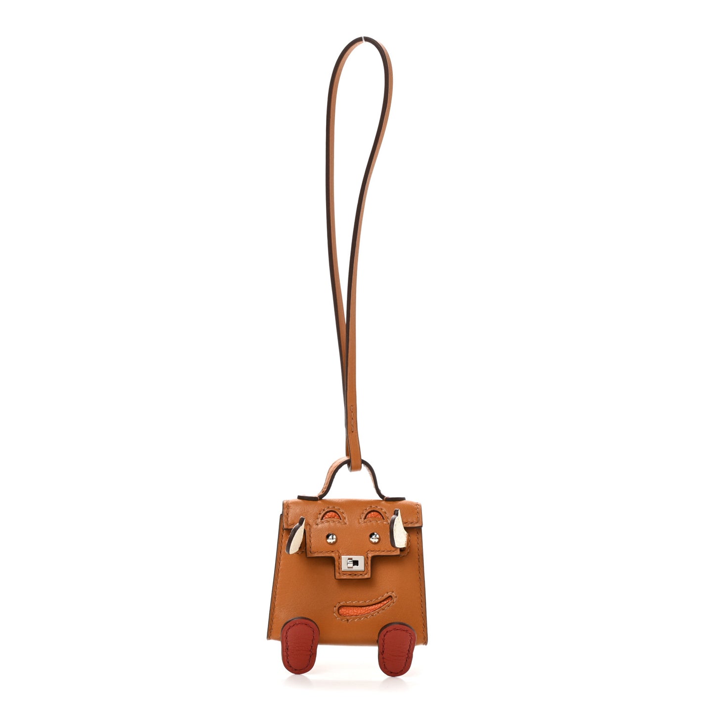 Tadelakt Chevre Mysore Kelly Quelle Idole Bag Charm Gold