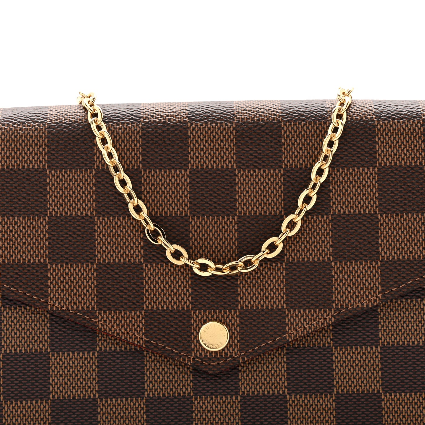 Damier Ebene Pochette Felicie Chain Wallet