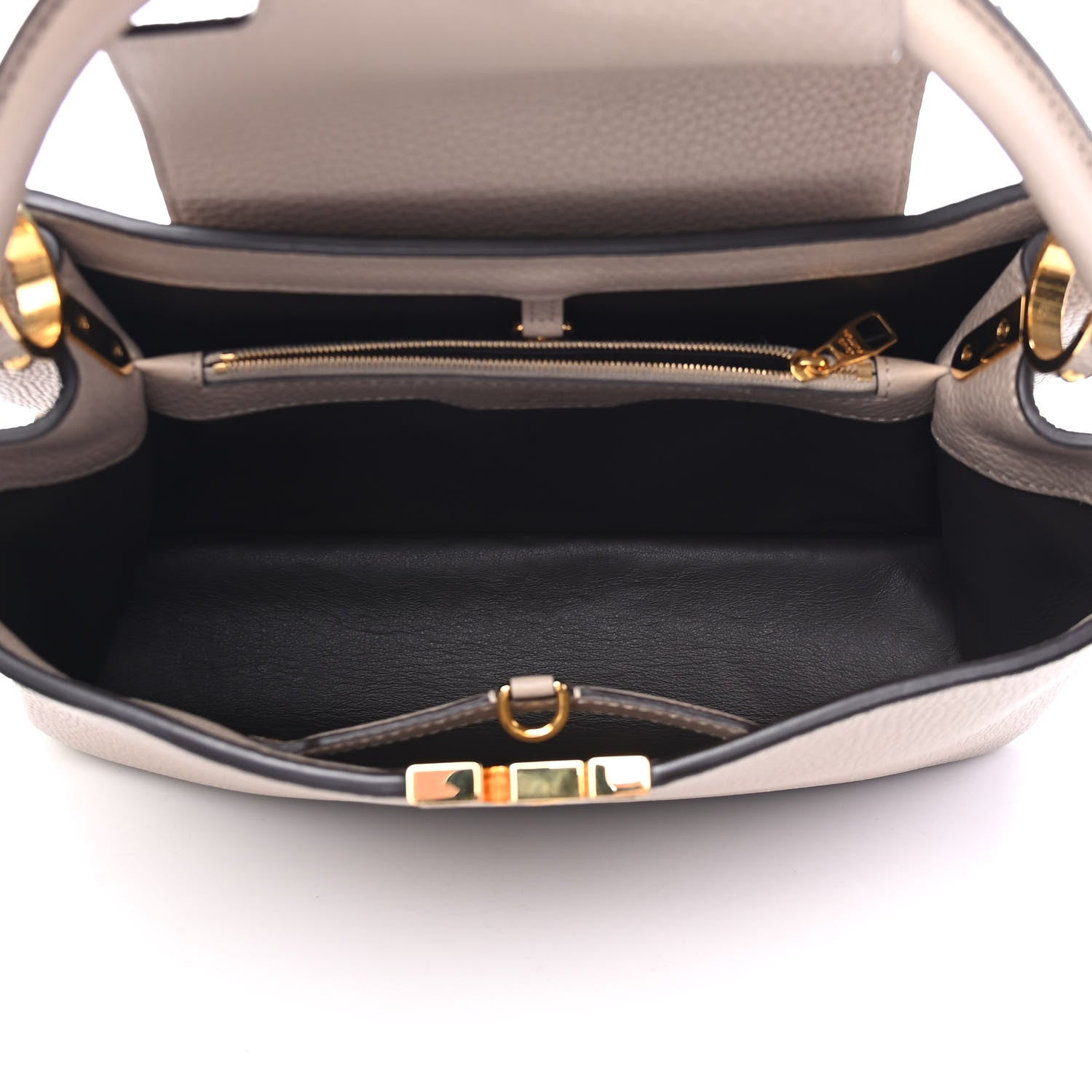 Louis Vuitton Taurillon Capucines MM Galet 4 of 4