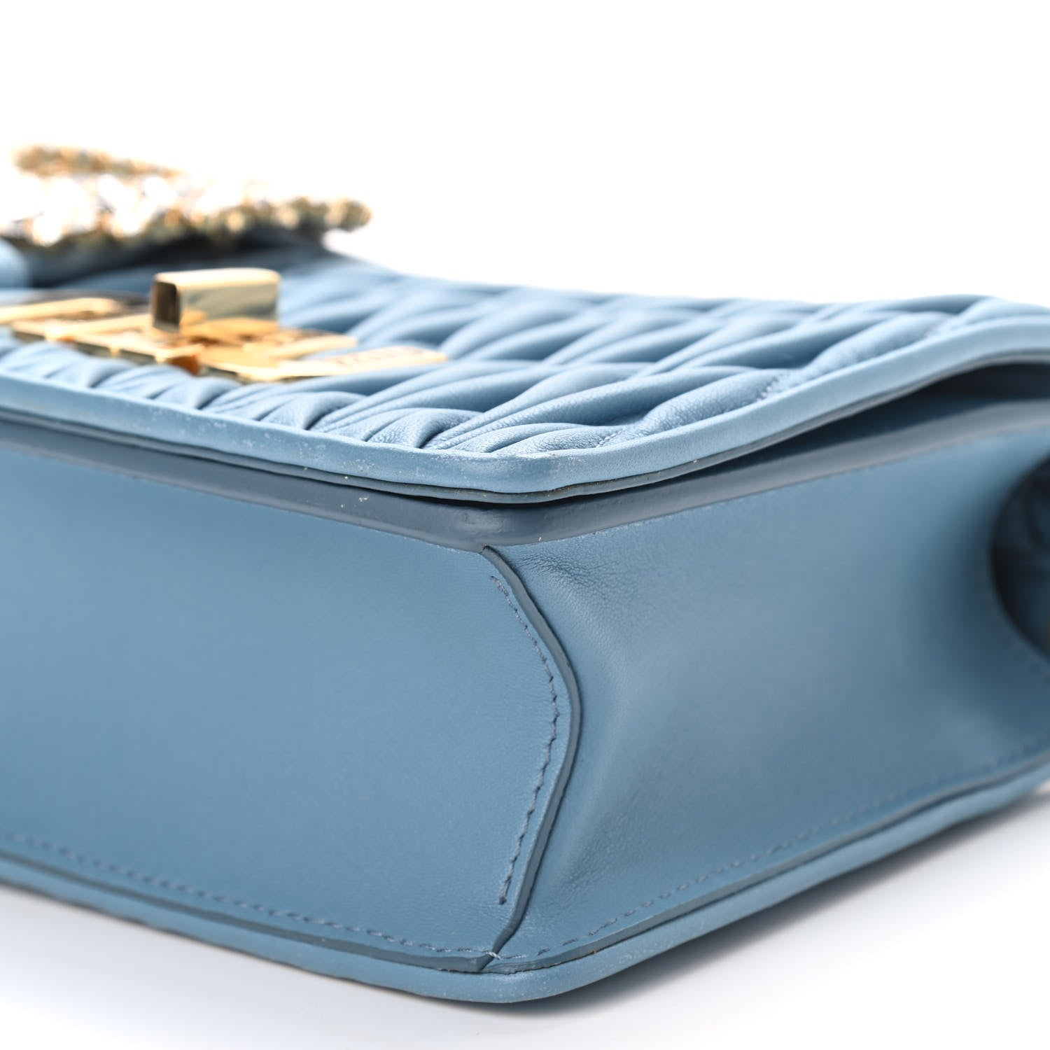 Miu Miu Matelasse Crystal Embellished Shoulder Bag Astrale 9 of 9
