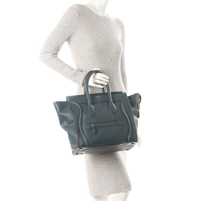 Celine Drummed Calfskin Mini Luggage Orage 2 of 8