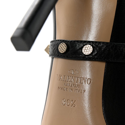 Valentino Garavani Nappa Rockstud Studwrap Strap 105mm Pumps 36.5 Black 7 of 10