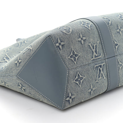 Louis Vuitton Monogram Washed Denim Weekend Tote NM Blue 7 of 8