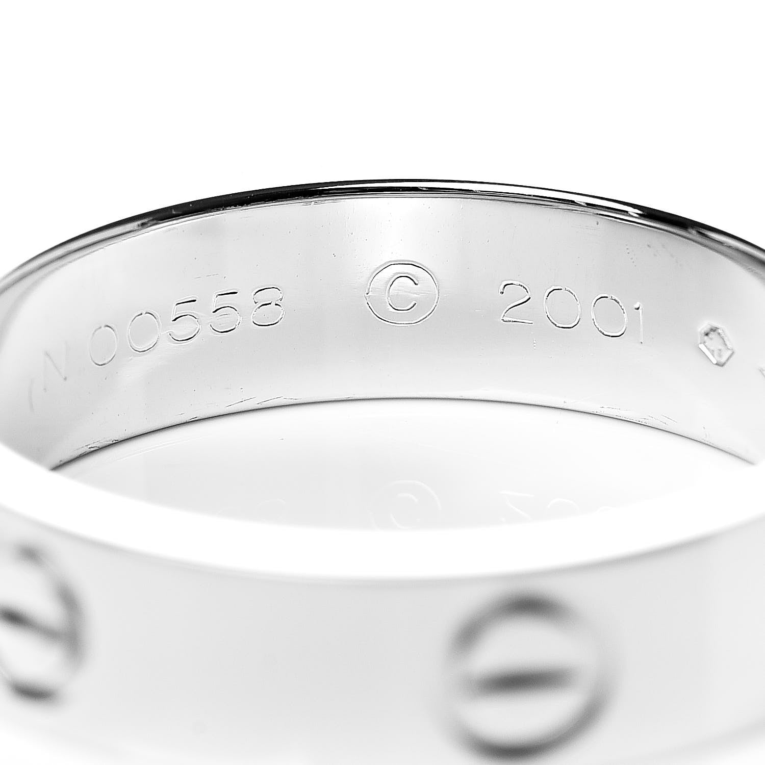 Cartier Platinum 5.5mm LOVE Ring 62 10 6 of 7