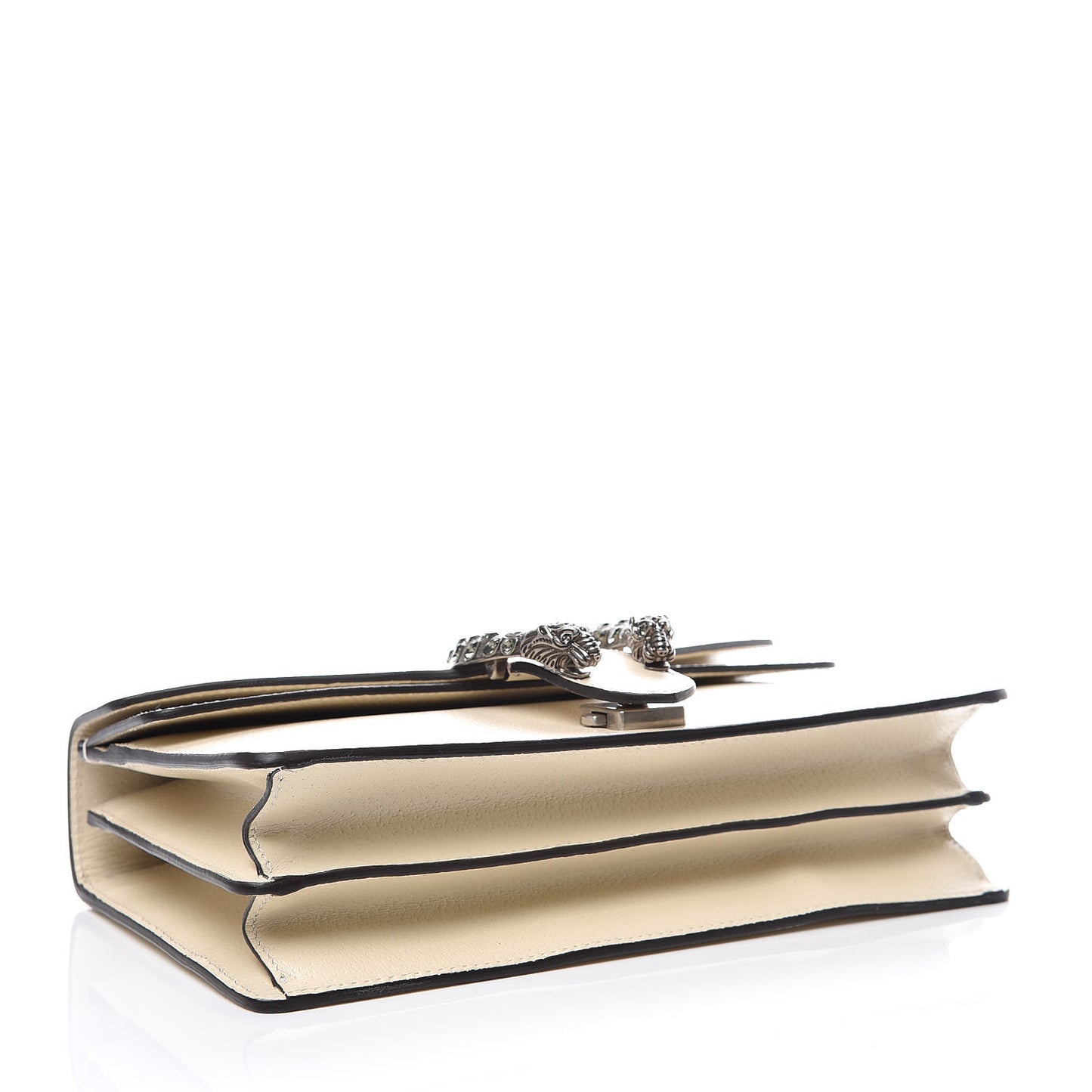 Textured Calfskin Crystal Small Dionysus Shoulder Bag Mystic White