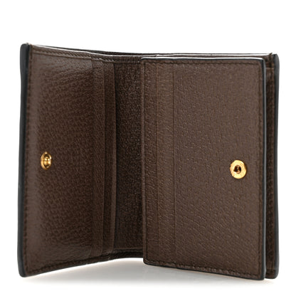 Gucci GG Supreme Monogram Web Ophidia Card Case Beige New Acero 5 of 11