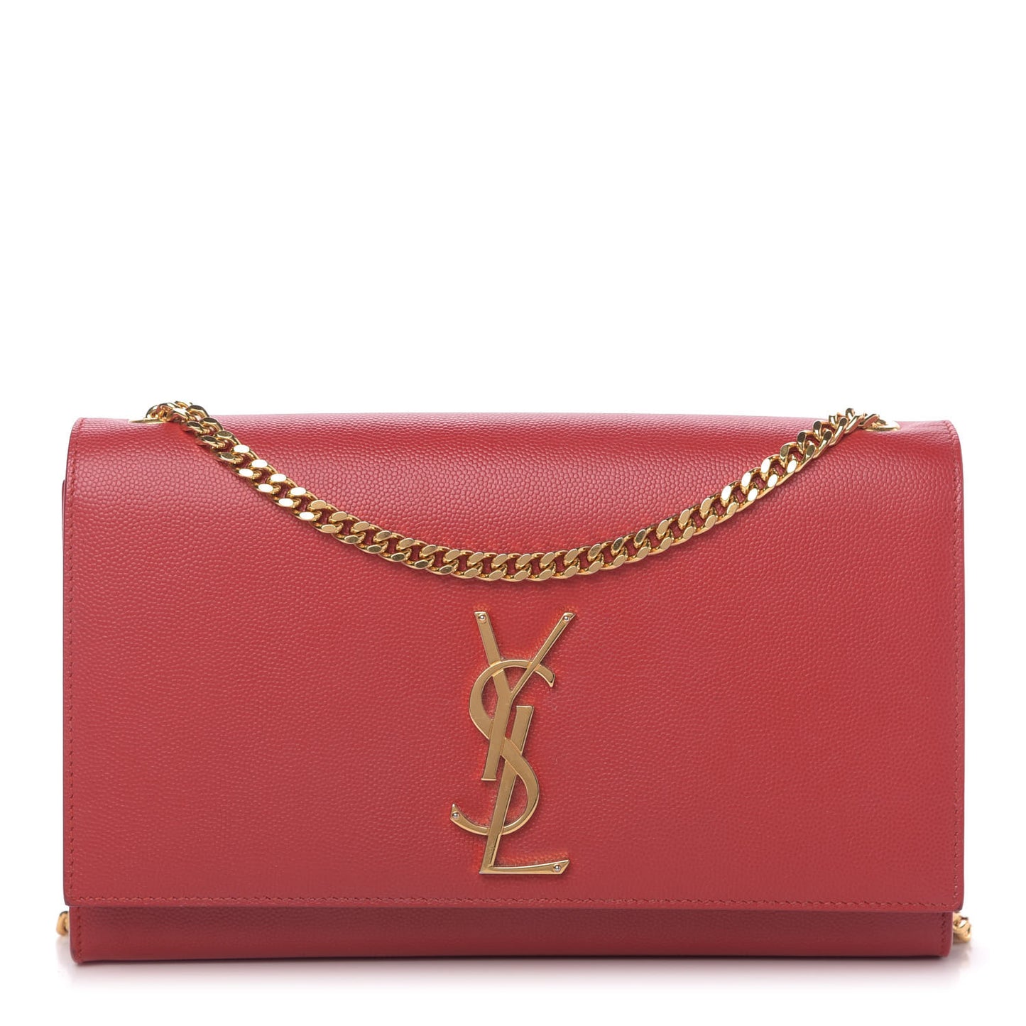 Grain De Poudre Medium Monogram Kate Satchel Red