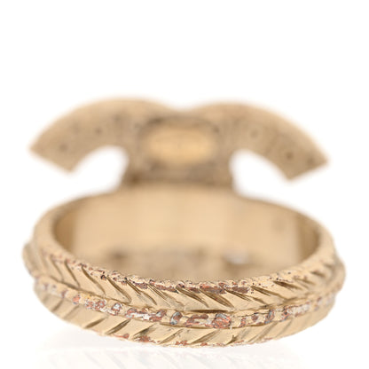 Chanel Pearl CC Ring 51/5.75 Gold 6 of 8