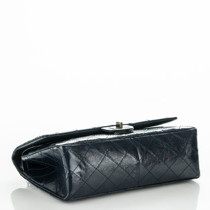 Chanel Glazed Calfskin Quilted 2.55 Reissue 226 Flap Dark Navy Blue 4 of 7