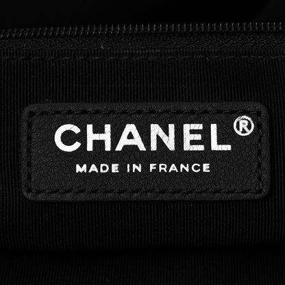 Chanel Calfskin Quilted Ultra Pocket Shopping Tote Black 6 of 10