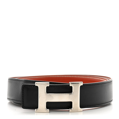 Hermes Box 30mm H Belt 85 34 Black Brique 1 of 7