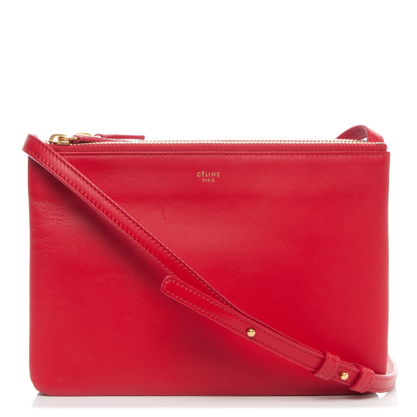 Lambskin Small Trio Crossbody Bag Red