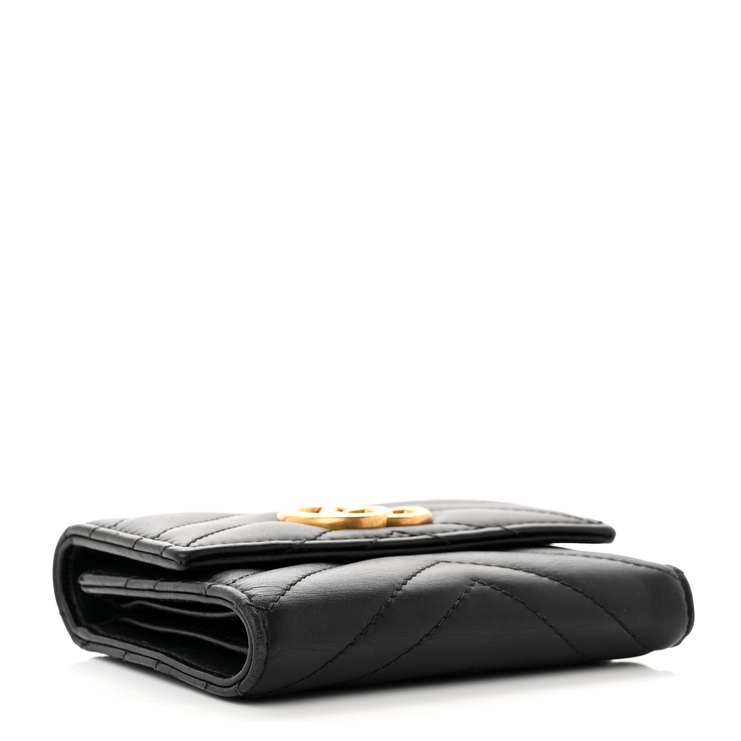 Gucci Calfskin Matelasse GG Marmont Wallet Black 4 of 9