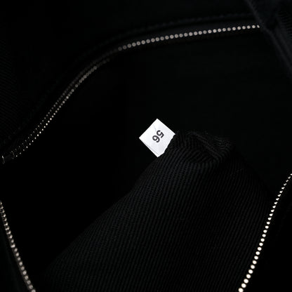 Prada Canvas Embroidered Drill Tote Black 7 of 9