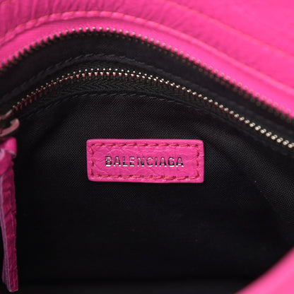 Balenciaga Agneau Classic Silver Hardware Mini City Fuchsia 6 of 11