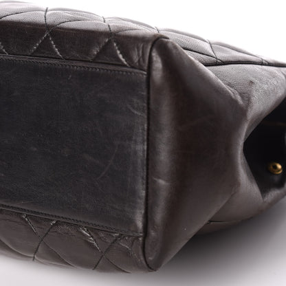 Chanel Lambskin Quilted Shopping Tote Black 6 of 14