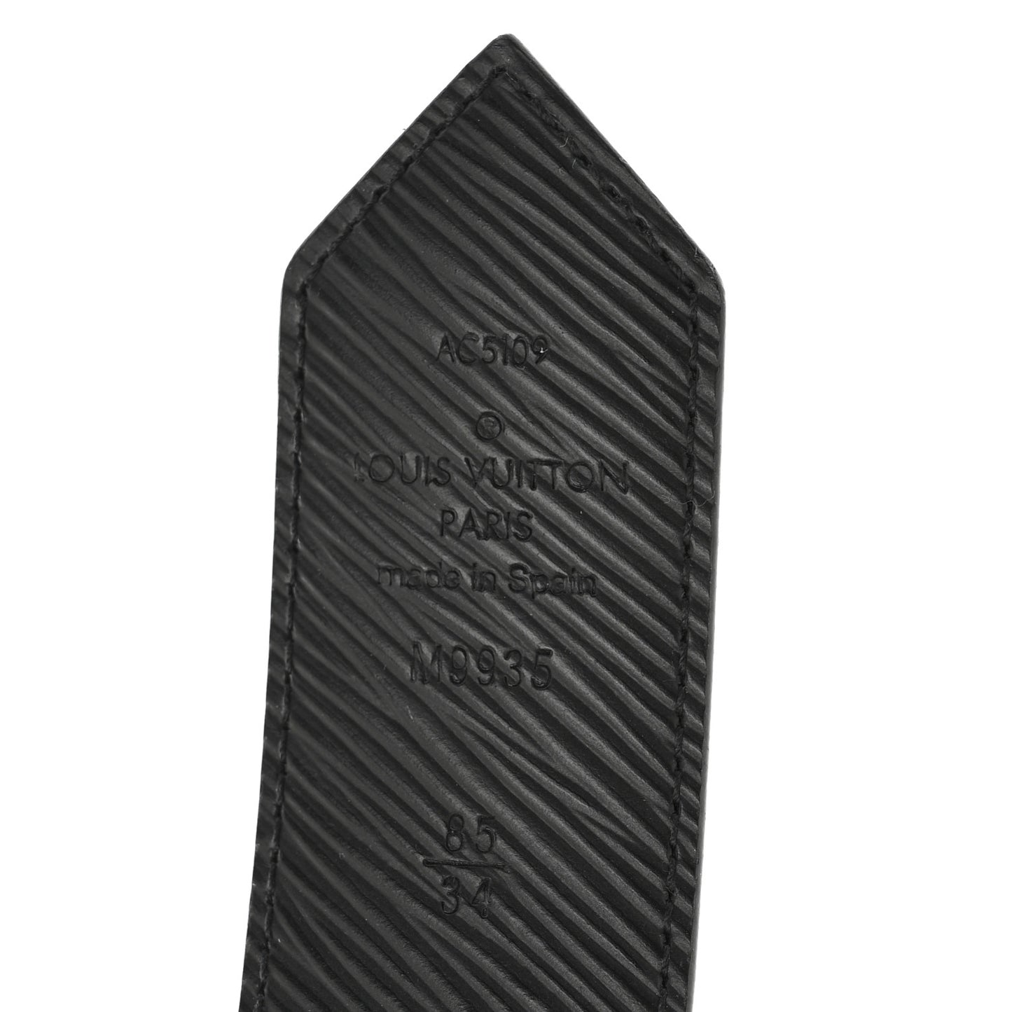Monogram Epi 35mm LV Circle Reversible Belt 85 34 Black